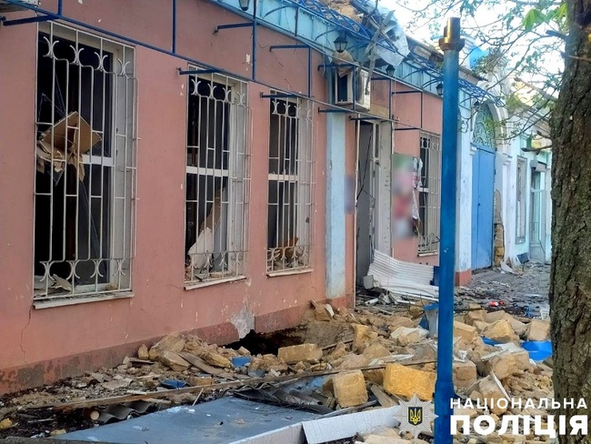 Наслідки обстрілу. Фото: поліція Херсонської області