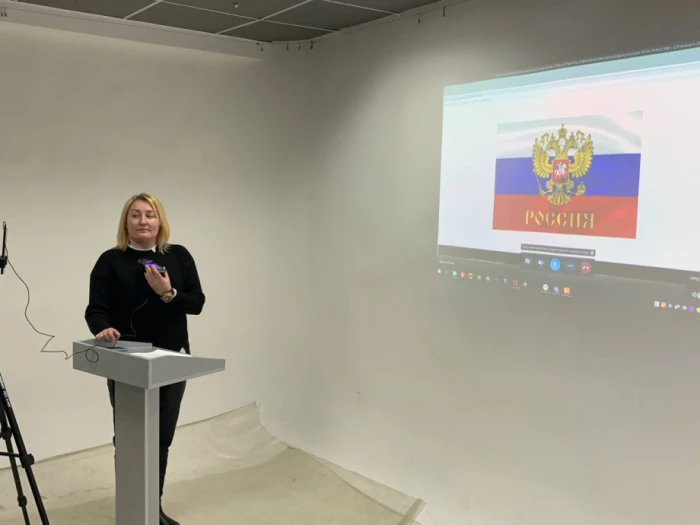 Регіна Андрєєва у Ялті. Світлина з окупаційного телеграм-каналу. Регіна Андрєєва у Ялті. Світлина з окупаційного телеграм-каналу.