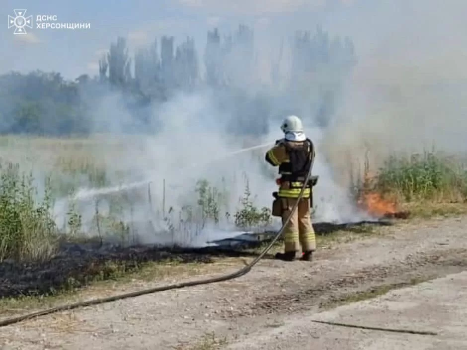 Протягом доби рятувальники Херсонщини тричі виїжджали на гасіння пожеж в екосист