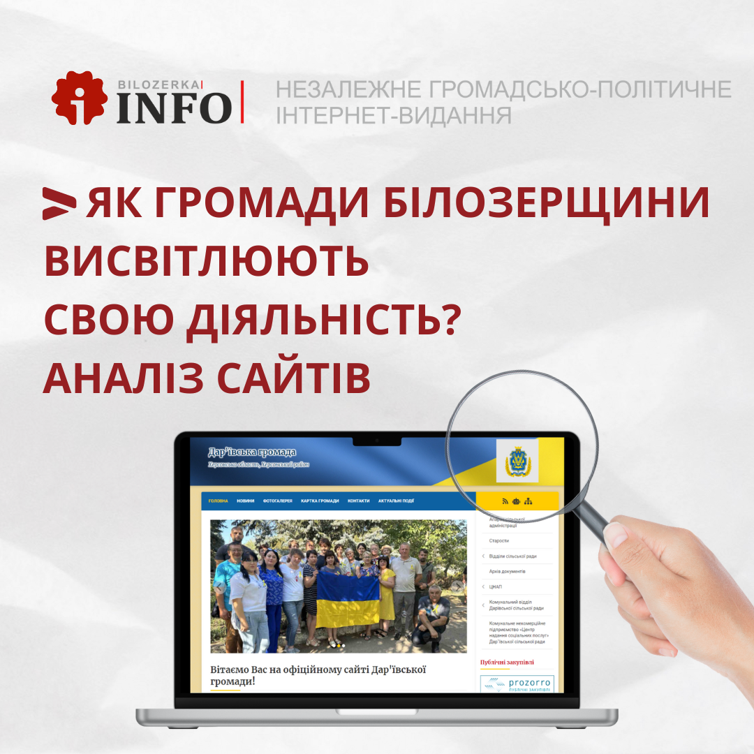 Аналіз вебсайтів: як громади інформують про свої ініціативи та проєкти