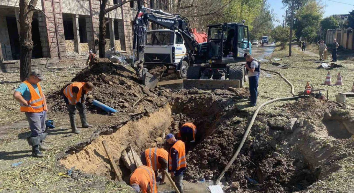 Новий витік на водогоні в Антонівці на Херсонщині після нещодавнього ремонту